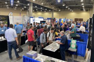 An image of people at a convention